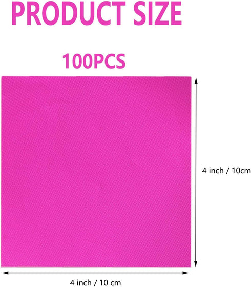 100PCS Rose Foil Candy Wrappers, 4 x 4 Inch for Chocolate Bar Wrappers, DIY Candies, Cake
