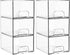 Yieach 4.4" Tall Small Clear Acrylic Stackable Storage Drawers for Vanity,Under Sink,Bathroom Closet,Medicine