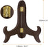 uxcell 6" Easel Plate Holder, Wooden Folding Display Stand Brown for Decorative Picture Frame