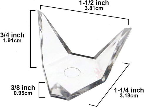 OnFireGuy 12 Pack 1.25 inch Triangle Display Stands for Minerals, Fossils, Geodes
