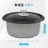 6-Cup Courant Rice Cooker (Cooked), Removable Non-Stick Bowl, One Touch Rice Cooker, Red