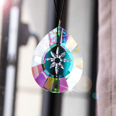 76mm H&D HYALINE & DORA Crystal Rainbow Sun Catcher Hang for Window Glass Drop Pendant Lamp Chandelier Lamp Prisms