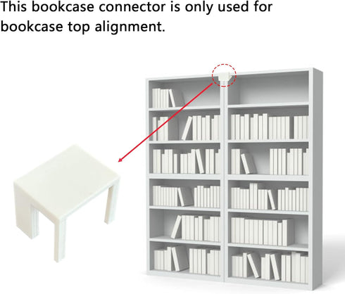 spansee 4 PCS Bookcase Connector Compatible with IKEA Billy Bookshelf, Bookshelf Aligner Shelf Straightener