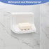 Hazzga White Vintage Mounted Ceramic Soap Dish for Shower Wall,Retro Ceramic Soap Holder Porcelain Soap Dish Holder
