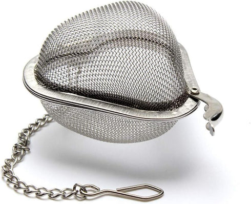 2pcs Stainless Steel Fine Mesh Seasoning Ball - Heart Shape Kitchen Tool for Soup Spice Stew Filter, Silver