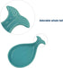 Aqua Blue Whale Spoon Rest for Kitchen Counter, Ceramic Spoon Holder for Stove Top, Modern Farmhouse Kitchen Décor, 7.8