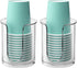 Bathroom Cup Dispenser, 5 oz Countertop, 2 Pack Mouthwash Cup Holder for Bathroom, Small Disposable Cup Holder