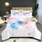 CCoutueChen Butterfly Comforter Set Queen 3 Pieces Blue Pink Butterfly Bedding Set