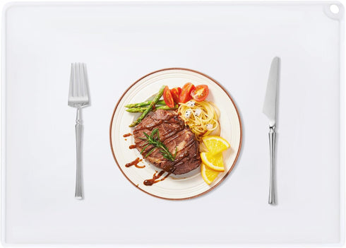 Translucent Silicone Placemats for Toddlers-Kids Dinner Placemat Reusable Portable Food Mat for