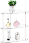 Tasybox 2 Tier Corner Shelf, Acrylic Bathroom Counter Organizer for Kitchen, Office, Vanity, Makeup, Spice