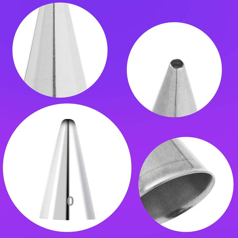 GOOTRADES 7 Pcs-Set Cake Decorating Tips, 5 Writing Tubes, 1 Coupler, 1 Silicone Pastry Bag