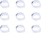 sowaka 9 Pcs Acrylic Clear Small Round Baseball Ring Stands, Easel Holders for Soft Ball, Tennis Ball, Spheres, Marbles