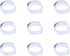 sowaka 9 Pcs Acrylic Clear Small Round Baseball Ring Stands, Easel Holders for Soft Ball, Tennis Ball, Spheres, Marbles