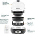 EGC007CHC# 7 16-Recipe Elite Gourmet Rapid Egg Cooker, Easy-To-Peel, Hard, Medium, Soft Boiled Eggs, Poacher, Omelet