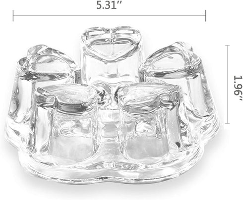 Crystal Teapot Heating Base Glass Teapot Warmer In Heart Shape Heat Resistant for Heating Tea or Beverages