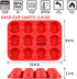 CAKETIME 12 Cups Silicone Muffin Pan, Nonstick Cupcake Pan, Regular Size Silicone Mold for Baking