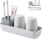Toothbrush Holder for Bathrooms, Countertop Organizer with 3 Slots for Toothbrush Storage, Tooth Brushing Cup Caddy