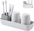 Toothbrush Holder for Bathrooms, Countertop Organizer with 3 Slots for Toothbrush Storage, Tooth Brushing Cup Caddy