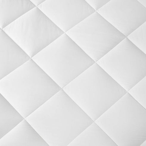 300TC 18 Inch, Madison Park Twin Mattress Protector Pad Waterproof Bed Cover, Breathable Sateen Cotton, Diamond Quilted