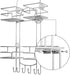 Chrome Shower Caddy Organizer with Hooks - Overhead Bathroom Rack