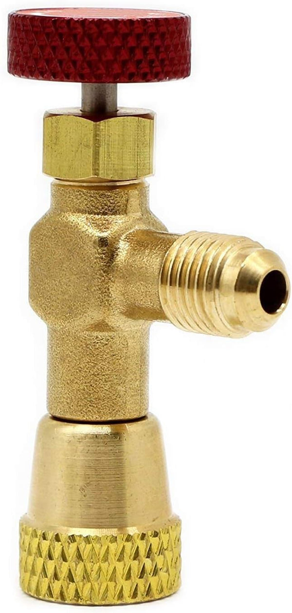 R410A Refrigerant Charging Valve 1/4'' - 5/16'' Copper Flow Control Valves for Charging Hose Can Opener