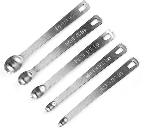 Teensery 5 Pcs Stainless Steel Mini Measuring Spoons for Home Kitchen Baking & Cooking
