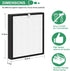 TZ-K2 True HEPA Filter Replacement for ToLife TZ-K2 Air Purifier, 2 Pack with 3-in-1 Filter
