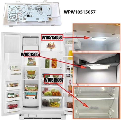W10515057 LED Light Replacement for Whirlpool, Kenmore, Maytag, Parts WPW10515057, AP6022533