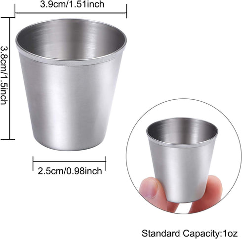 Ruisita 12 Pieces Stainless Steel Shot Glass Drinking Tumblers (1 Ounce/30 ml)