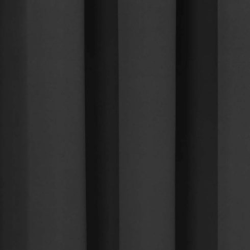 ECLIPSE Tricia Modern Thermal Rod Pocket Window Curtains for Bedroom (2 Panels), 26"W x 63"L, Black