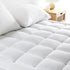 Quilted Mattress Pad, Soft Fluffy Pillow Top Cover, Down Alternative Fill Topper, Deep Pocket Up to 21 Inches, White,