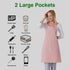 Kitchen Apron Waterdrop Resistant Cotton Apron with adjustable Aprons for Women with Pockets 10 Color option Cooking Powder Pink Apron (Powder Pink)