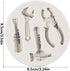 Hand Tools Silicone Mold, Construction Tools Chocolate Fondant Molds for Cake Decoration and Crafts