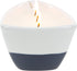 Pavilion Gift Company Life is Better 10 Oz Triple Wick Candle in Ceramic Boat Dish, Blue, 67770