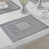 Pack of 4 Matching Rhinestones Placemats, 12x16 Inches Grey Sequined for Spring Wedding Birthday Baby Shower