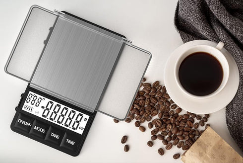 MAXUS Espresso Scale with Timer - 1000g/0.1g Drip Coffee Scale, Handy Barista Scale with Backlit LCD for Fast Reading