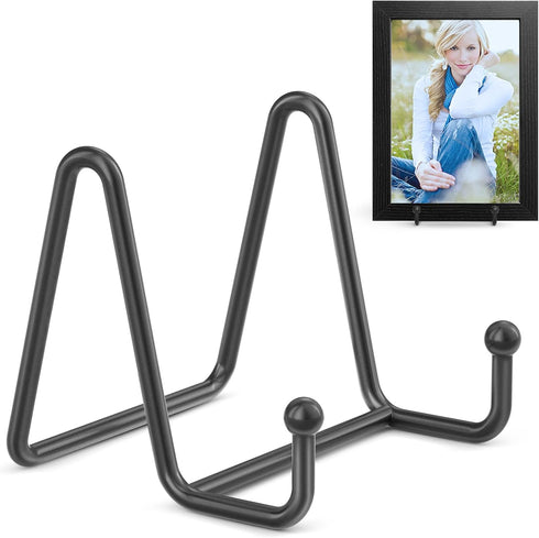 TR-LIFE 4 Pack 3 Inch Plate Stands for Display, Metal Frame Holder for Picture and Decorative Plates
