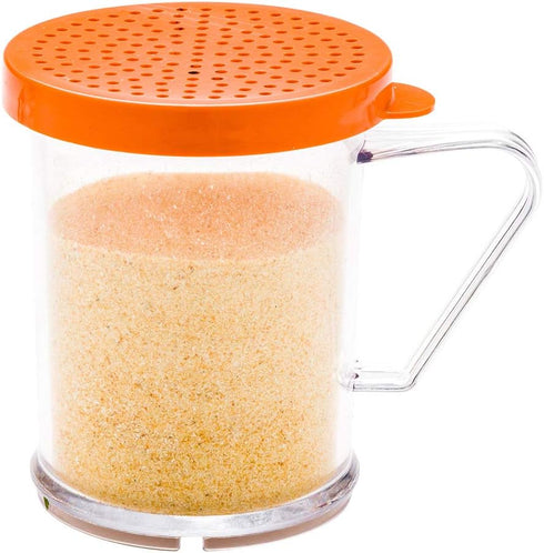 Restaurantware RW Base 10 Ounce Clear Plastic Dredge Spice Shaker with Rose Perforated Lid