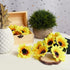 SallyFashion 25pcs Fake Sunflower Heads – 2.8" Artificial Flower Blooms, Silk Gerbera Daisy for DIY Crafts, Home Decor
