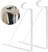 4 Pack Heavy Duty Closet Rod Brackets Holder, 11 x 11 x 1 Inch White Closet Rod Support Bracket