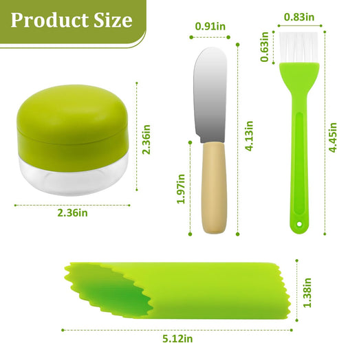 EQUNROY 2 Pcs Garlic Press Stainless Steel,Mini Garlic Chopper,with PeelerCleaning Brush and Scrapers