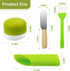 EQUNROY 2 Pcs Garlic Press Stainless Steel,Mini Garlic Chopper,with PeelerCleaning Brush and Scrapers