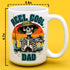 Reel Cool Dad Coffee Mug, Fishing Lover Gifts for Dad, Father's Day Cup, Fishing Gifts for Men (15oz)