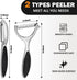 TACGEA Vegetable Peeler Set of 2 - Durable Non-Slip Handle Potato Peelers for Kitchen, Fruit Straight Blade
