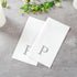 15.8 7.9 Inch 50 Luxenap X Linen-Feel Guest Towels, Lettered Hand Towels - Silver Letter 'P', Sans Serif Font, White