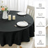 Romanstile Round Waterproof Tablecloth, Stain Resistant Washable Polyester Covers for Kitchen Dining Party - Black, 60