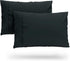 Cosy House Collection Luxury Cooling Rayon Bamboo Blend Pillow Cases - Set of 2 with Envelope Closure (King, Black)