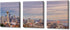 Bedroom Wall Art Seattle Cityscape Pictures | 3 Panel Canvas Artwork for Living Room Modern Decor