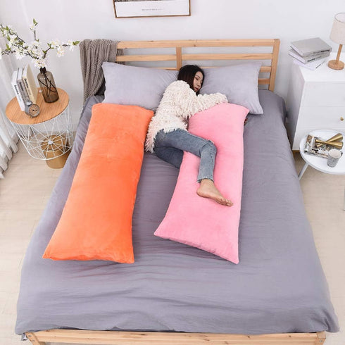 TAOSON Cozy 20x54 20x54 Inches, Luxury Soft Long Pillowcase, Zippered Velvet Body Pillow Cover, Pillow Protector