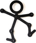 Three by Three Seattle FIT•Check! Child Wall Rack, Black Metal Customizable Hanging Hook Solution for Coats, Hats,